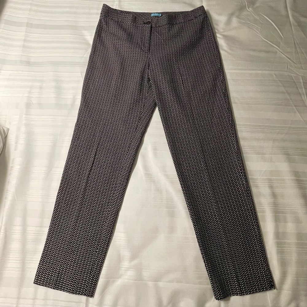 J.McLaughlin Geometric Print Stretch Straight Leg Pants Womens Size 6 Inseam 27